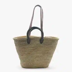 Bolso de playa grande para muejr con Dos Asas de palma y piel