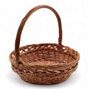 Cesta de mimbre para regalo bebe / comunión con asa