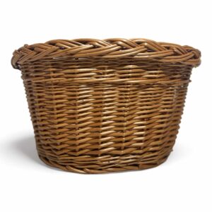 Cesta frontal de mimbre trenzado para bicicleta para almacenamiento