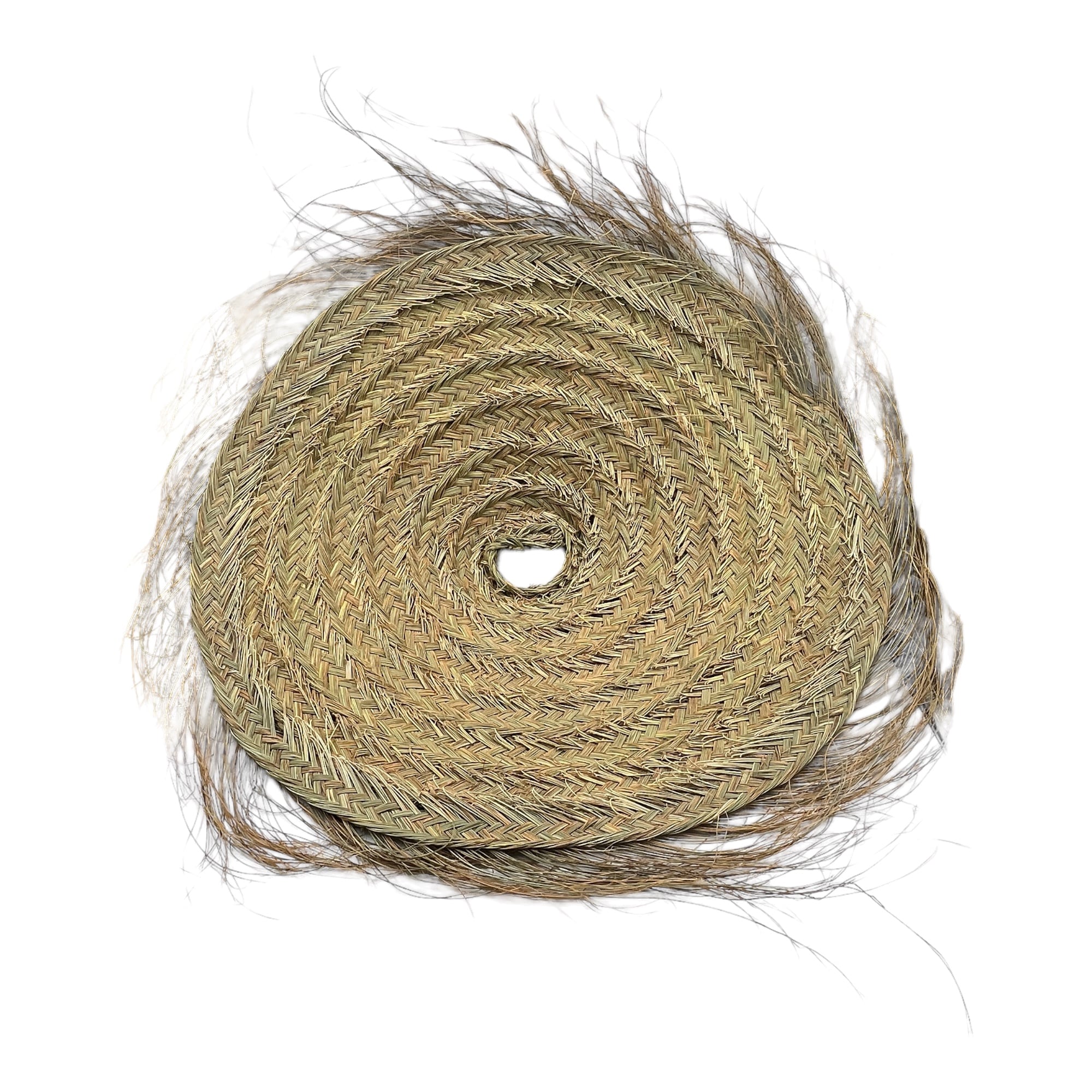 Lampara de techo de esparto.
