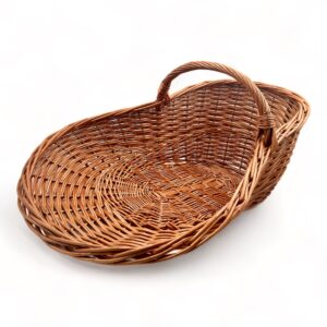 Cesta para leña, Leñero de Mimbre Para Interior Para Almacenar Leña, Elemento Decorativo