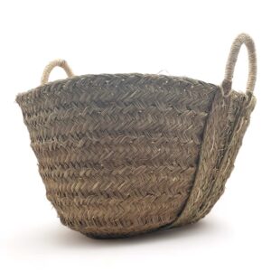 Cesta Leñero Ovalada de Esparto