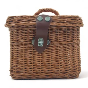 cesta de mimbre de picnic con tapa