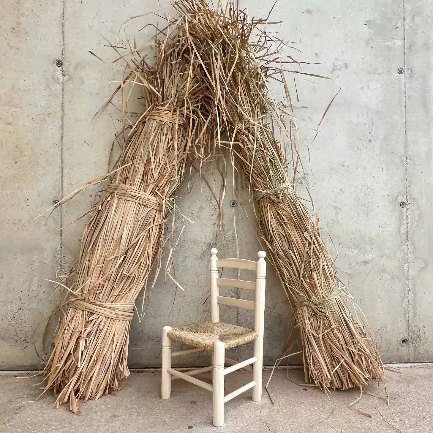 Silla infantil madera, silla de enea