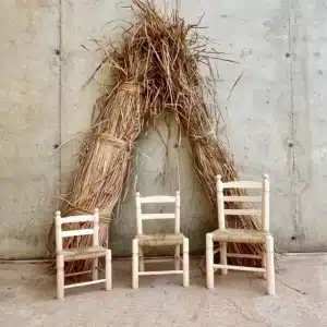 Silla infantil madera, silla de enea