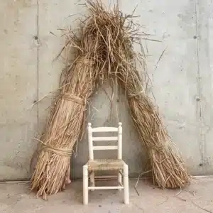 Silla infantil madera, silla de enea