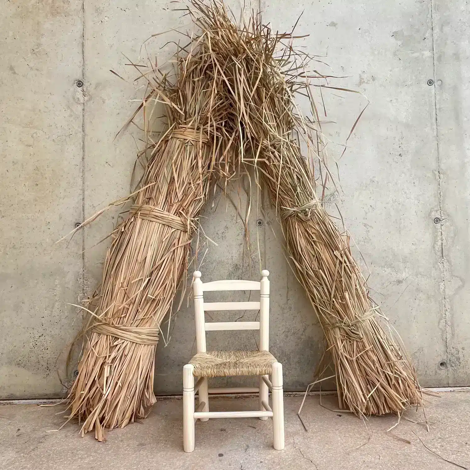 Silla infantil madera, silla de enea
