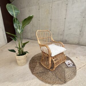 Sillón de mimbre de jardín