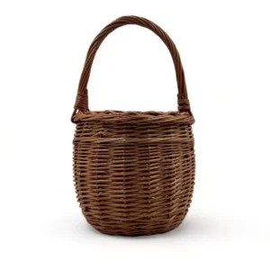 cesta para huevos de mimbre