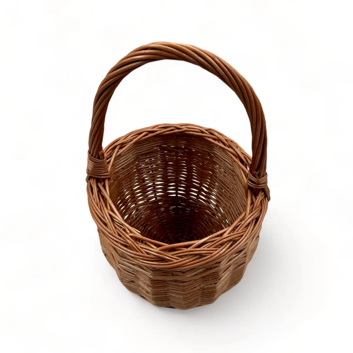 cesta para huevos de mimbre