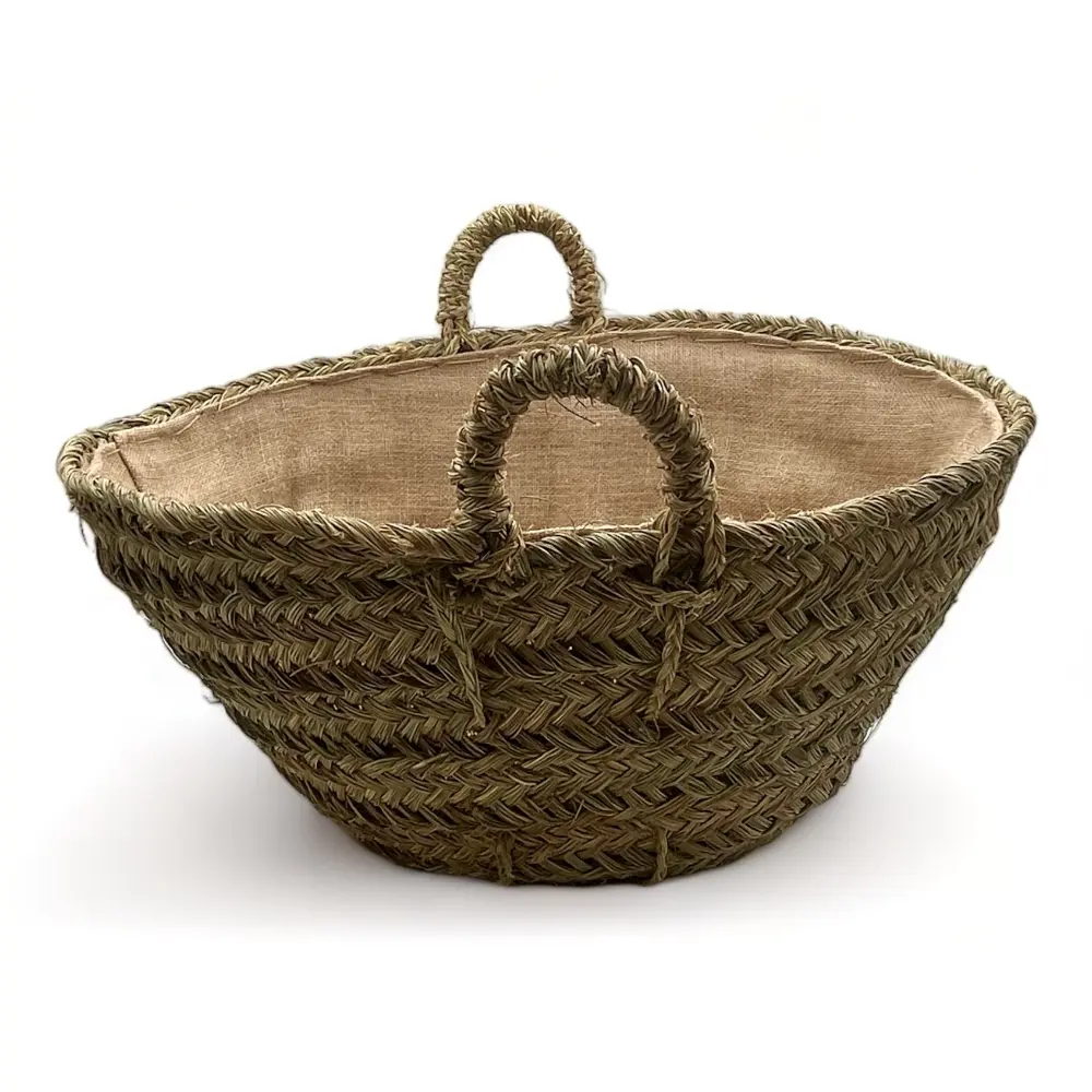 cesta de esparto redonda