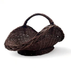 cesta leñero de mimbre único