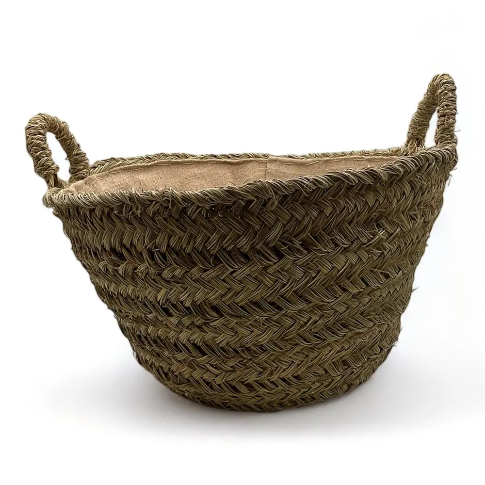 cesta de esparto redonda