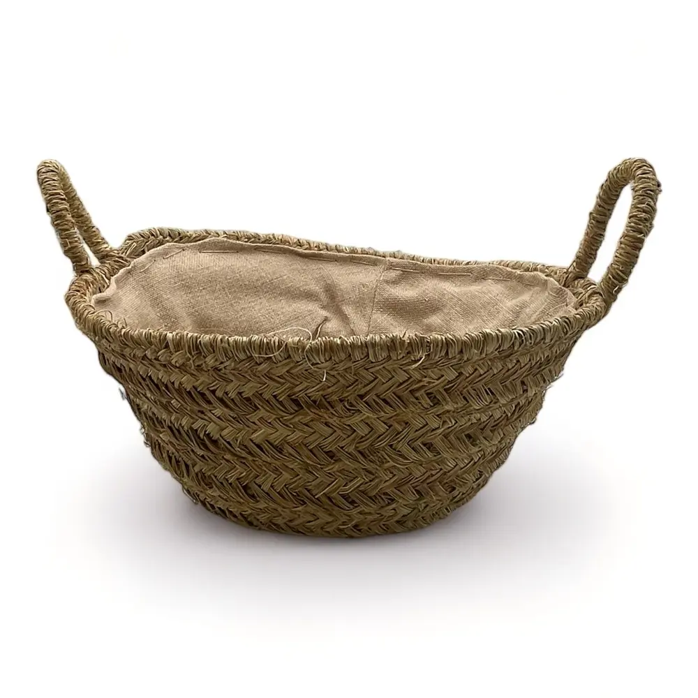 cesta de esparto redonda