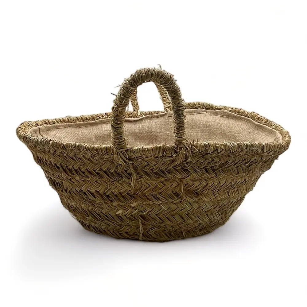 cesta de esparto redonda