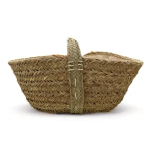 cesta de esparto con asa central