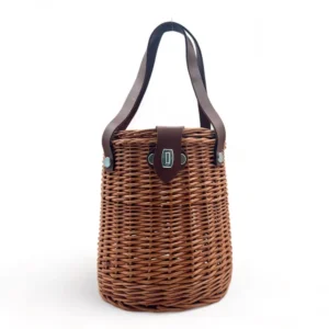 Cesta de Mimbre con Tapa para Picnic