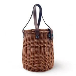 Cesta de Mimbre con Tapa para Picnic