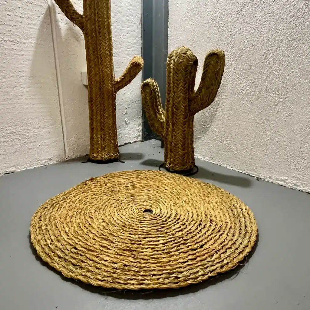 Alfombra de esparto redonda