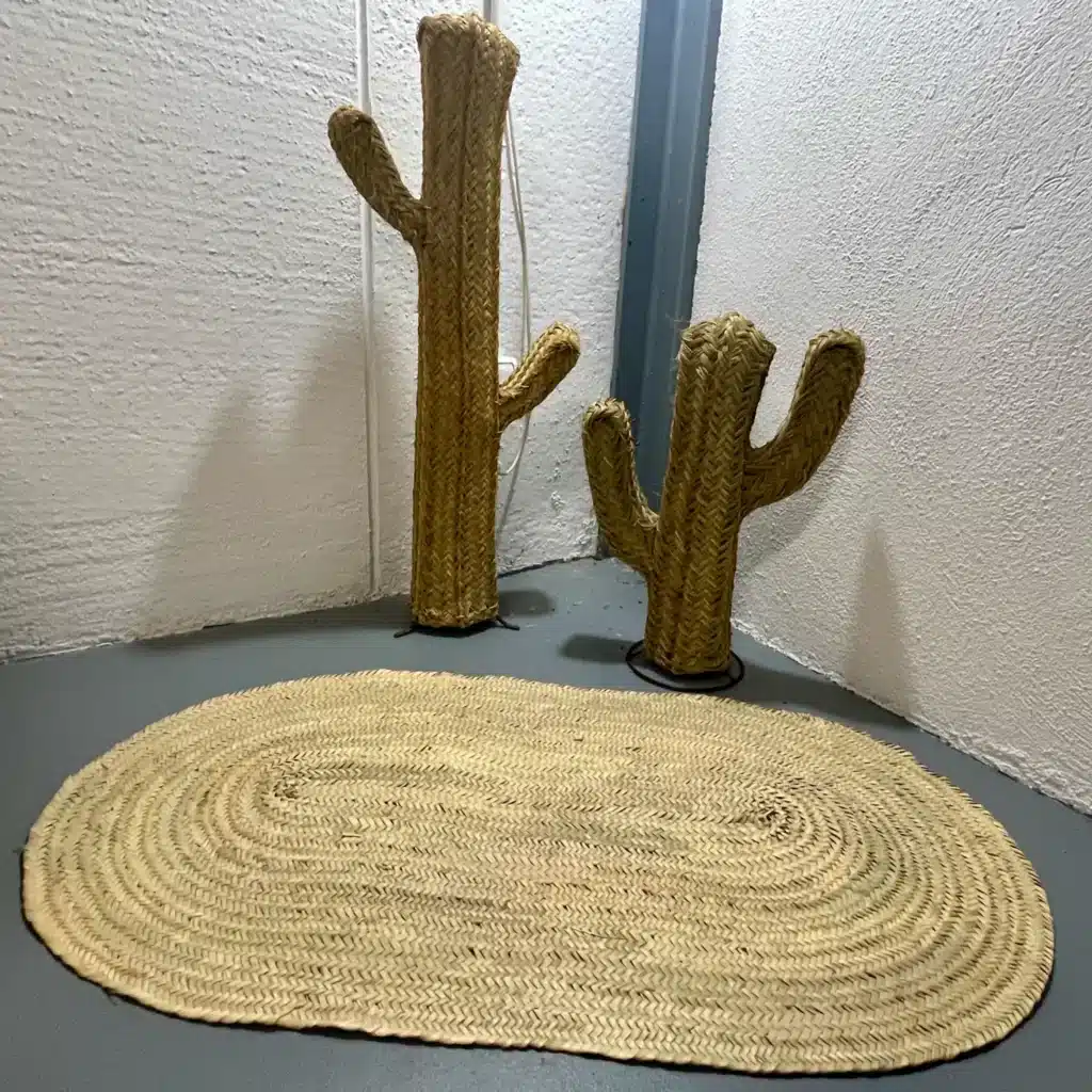 Alfombra ovalada de palma