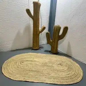 Alfombra ovalada de palma