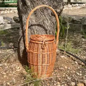 Cesta Caracolera de Mimbre