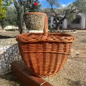 Cesta de Mimbre con forma Triangular