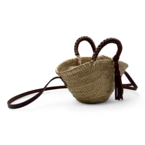 Bolso de Hombro de Palma con Cremallera