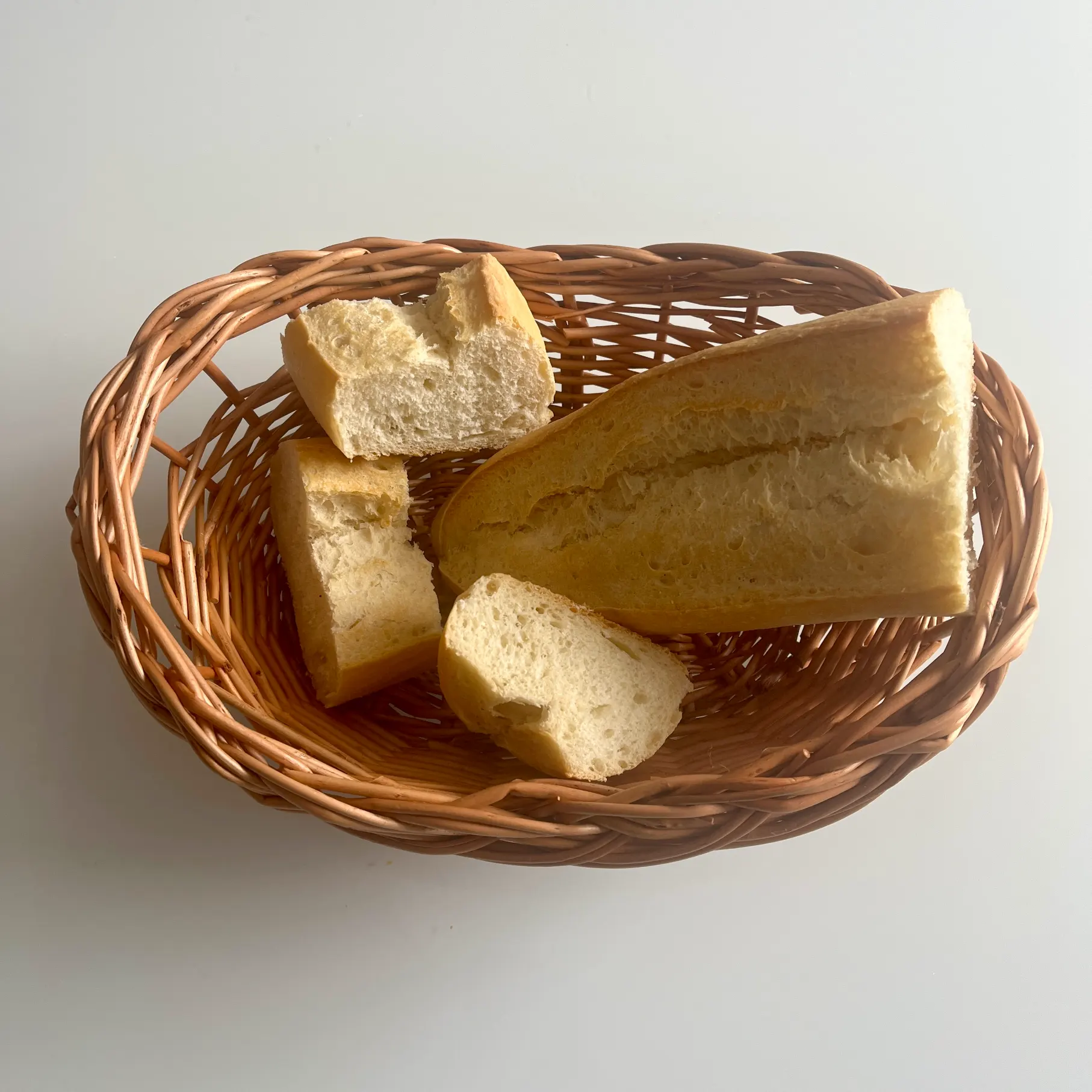 Set de 3 Bandejas de Mimbre Ovaladas para Pan