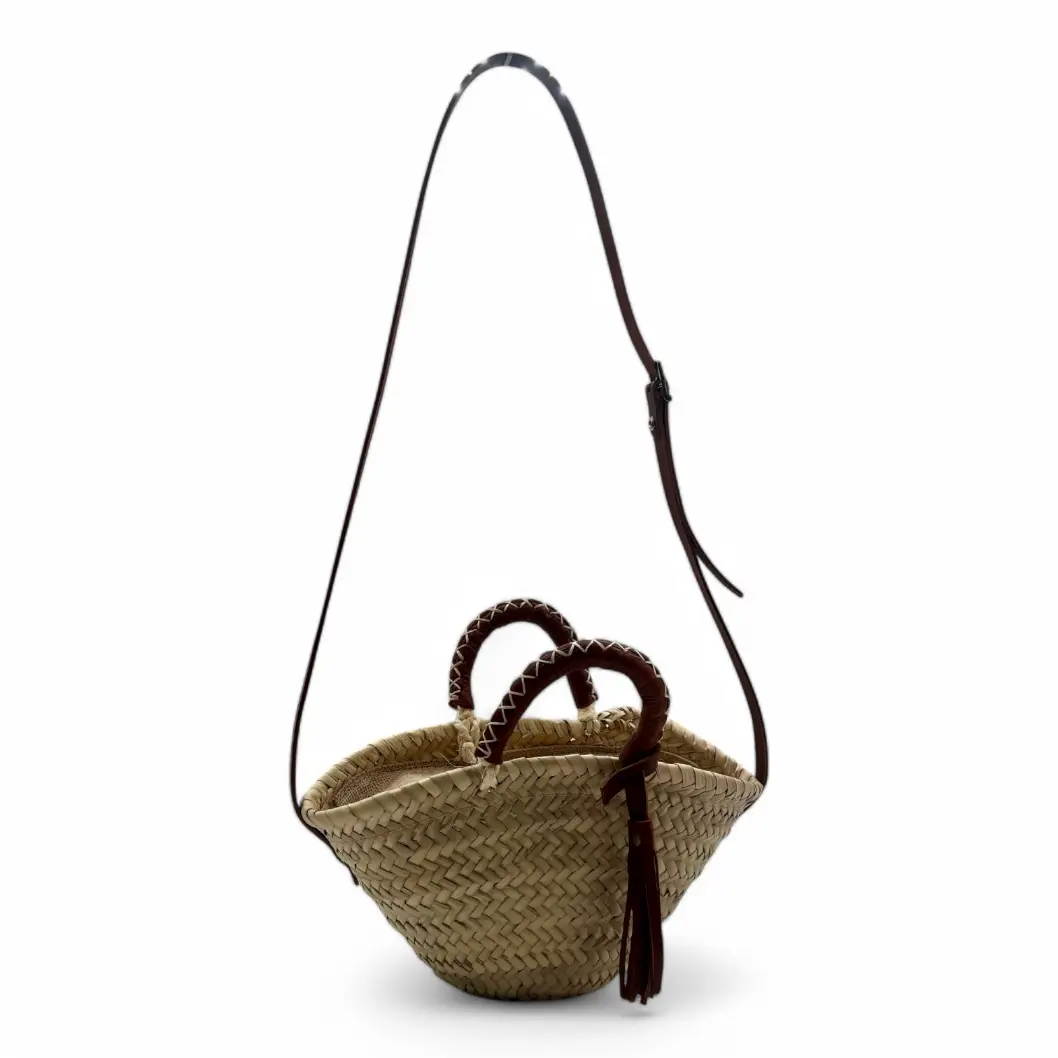 Bolso de Hombro de Palma con Cremallera