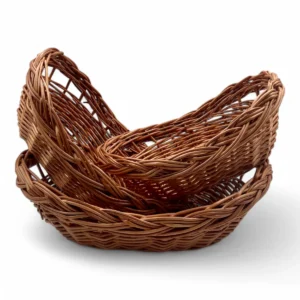 Set de 3 Bandejas de Mimbre Ovaladas para Pan