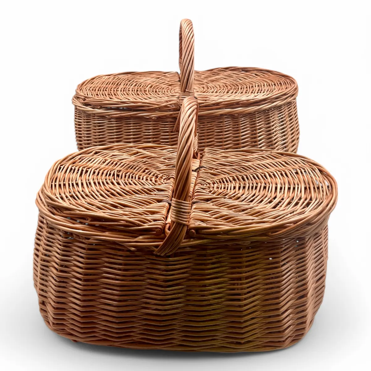 Cesta con Tapas Grande de Mimbre Ovalada