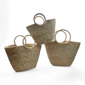 Bolso de Mano de Palma con asa corta