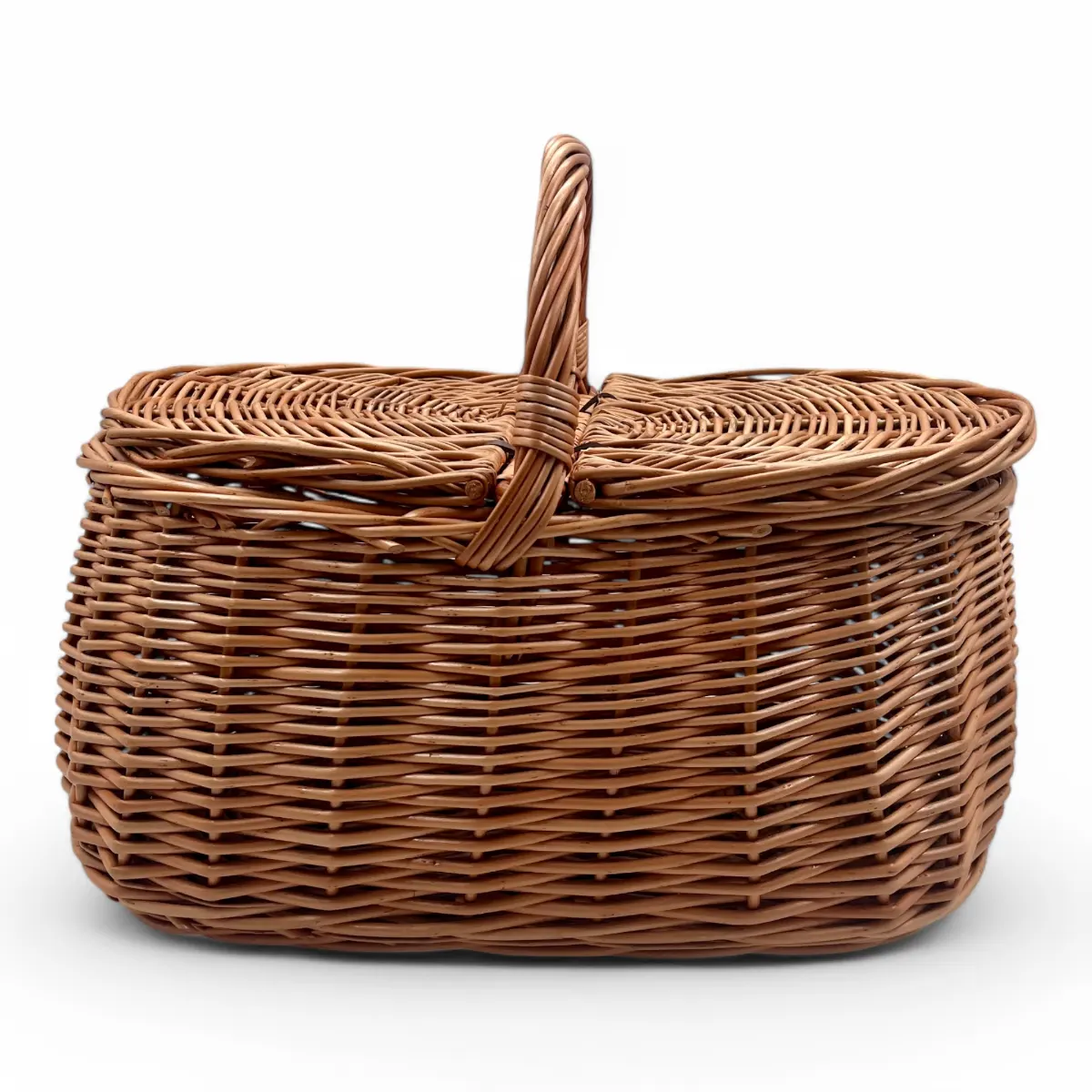 Cesta con Tapas Grande de Mimbre Ovalada