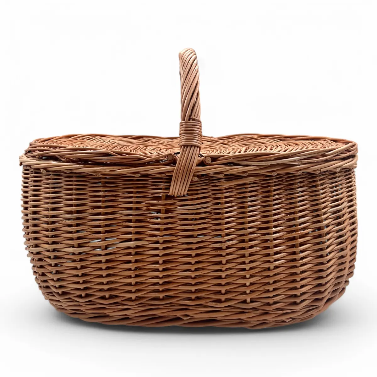 Cesta con Tapas Grande de Mimbre Ovalada