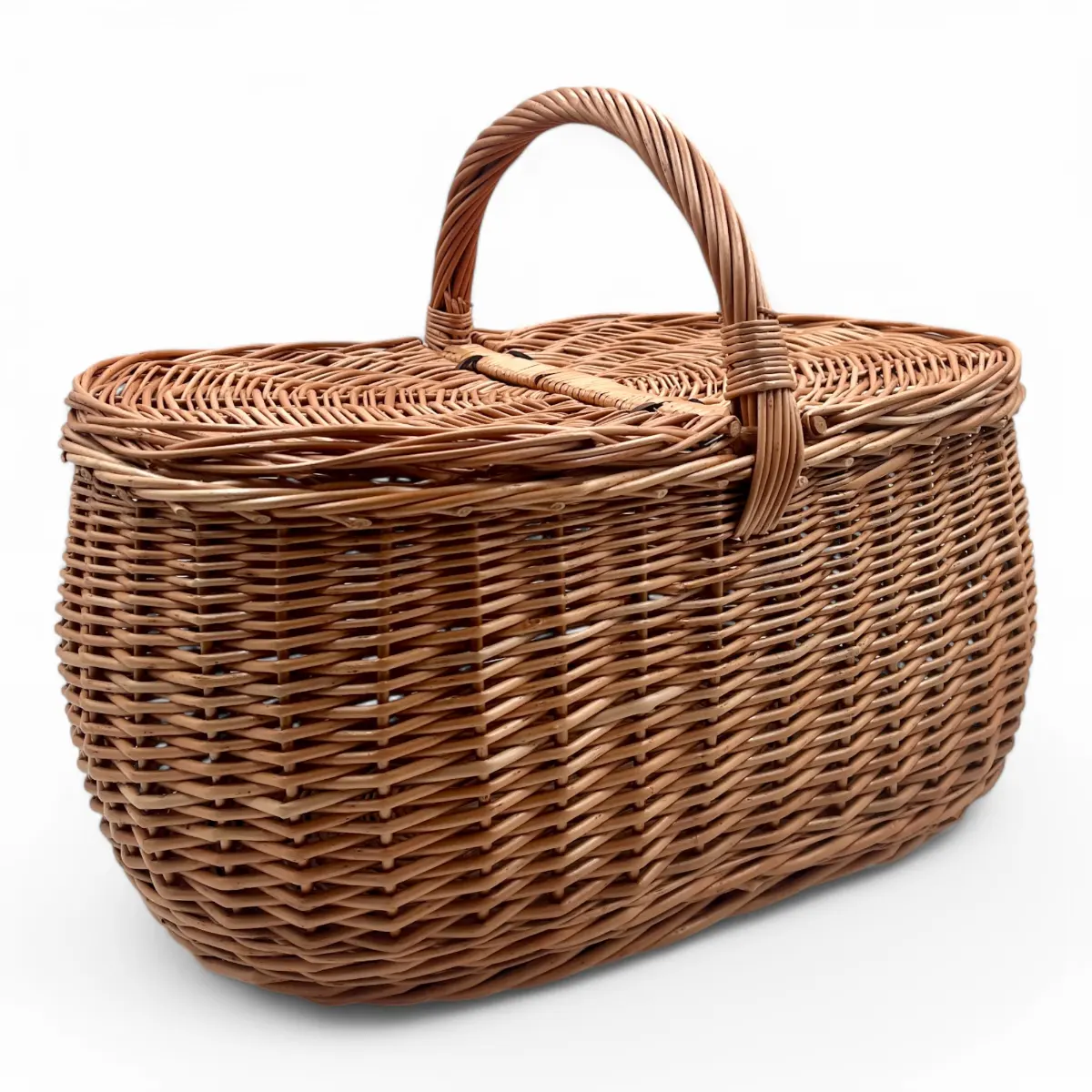 Cesta con Tapas Grande de Mimbre Ovalada