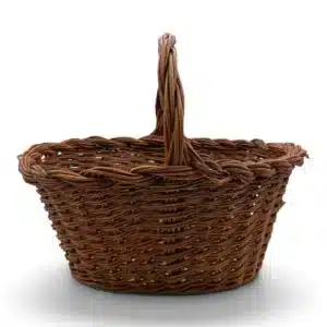cesta de mimbre para setas