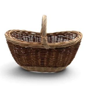 cesta de mimbre para setas