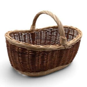 cesta de mimbre para setas